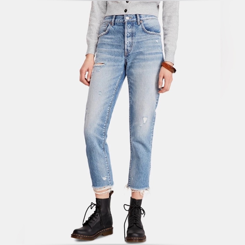 Free people We the free Good Time Relaxed Jeans. Color November Rain - Picture 2 of 9